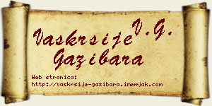 Vaskrsije Gazibara vizit kartica